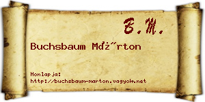 Buchsbaum Márton névjegykártya
